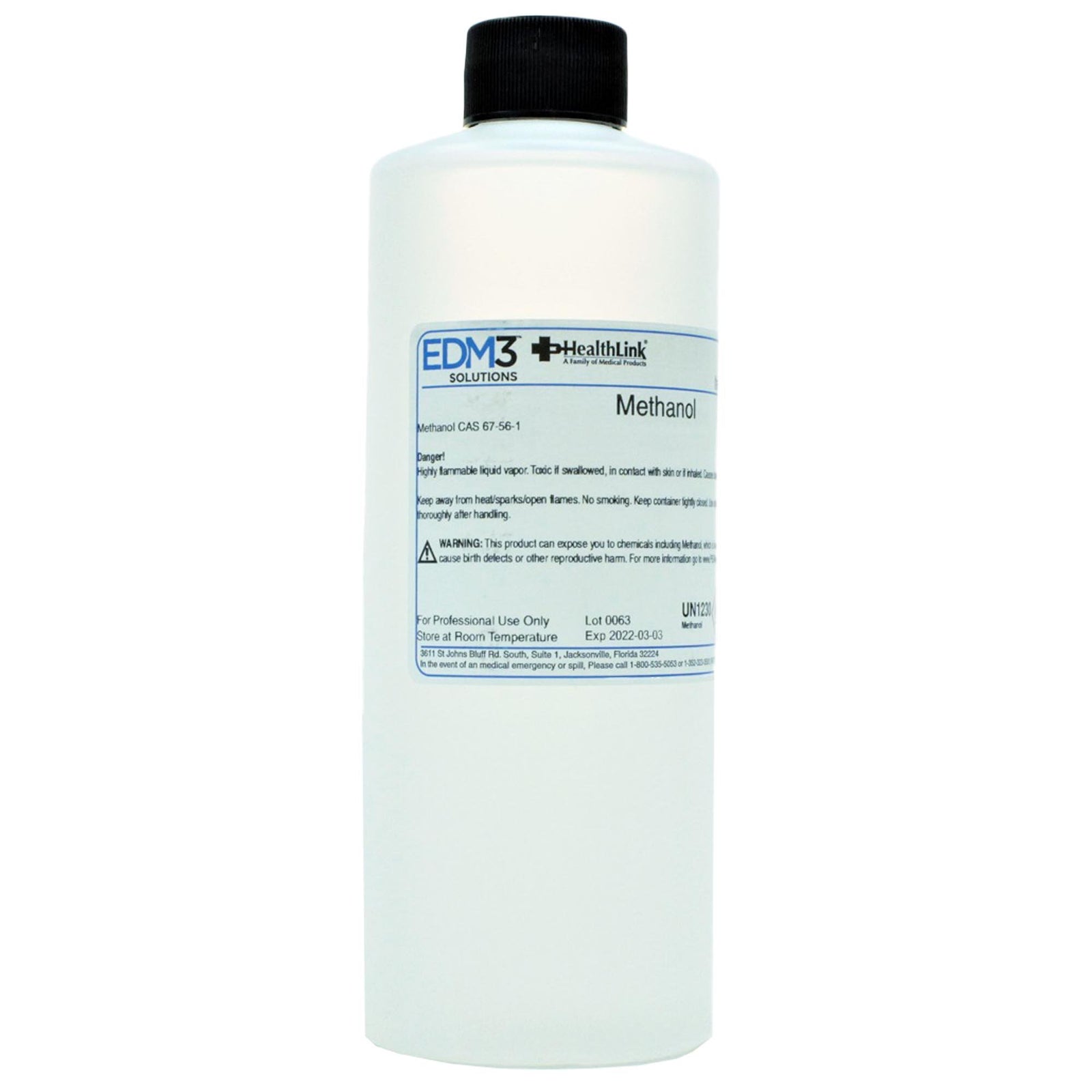 Methanol ACS Grade 100% 16 oz. Chemistry Reagent