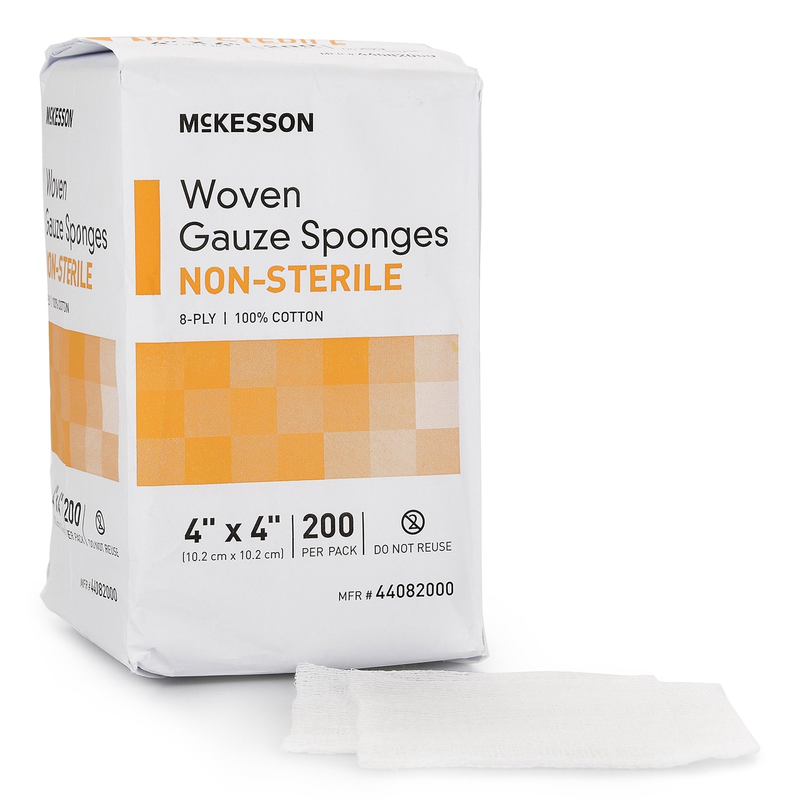 McKesson MedSurg Gauze Sponge, 8-Ply, NonSterile, 4 X 4 Inch