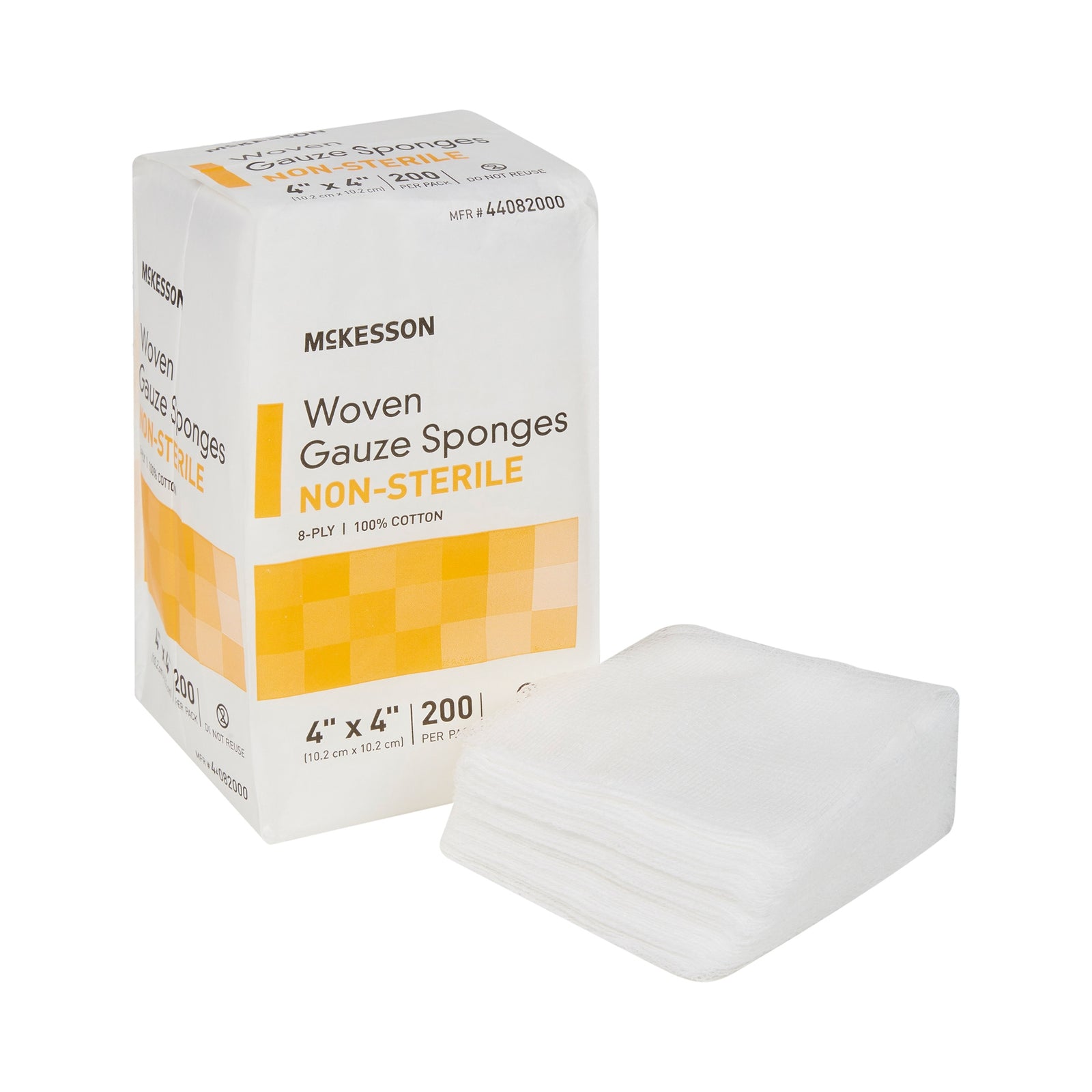 McKesson MedSurg Gauze Sponge, 8-Ply, NonSterile, 4 X 4 Inch