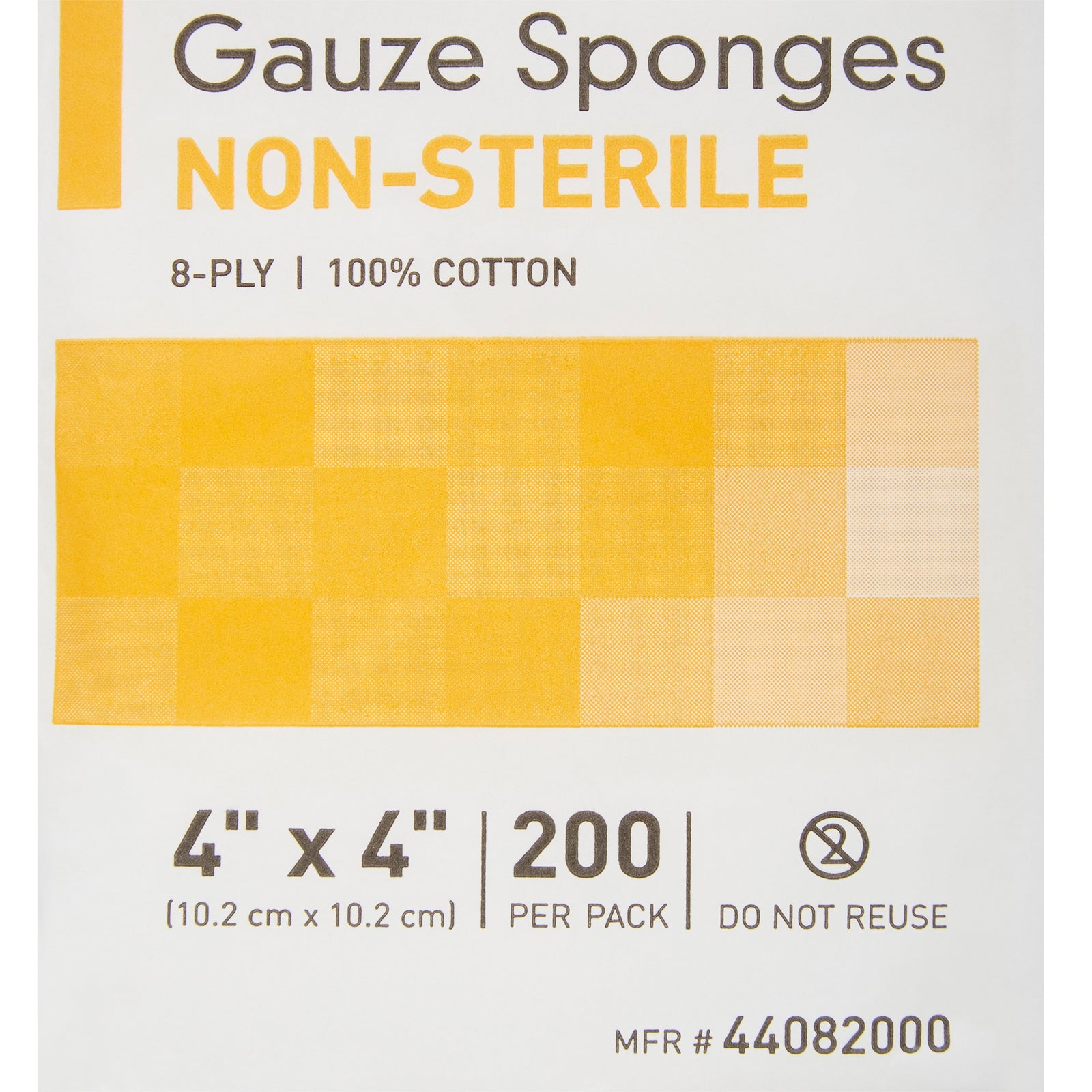 McKesson MedSurg Gauze Sponge, 8-Ply, NonSterile, 4 X 4 Inch