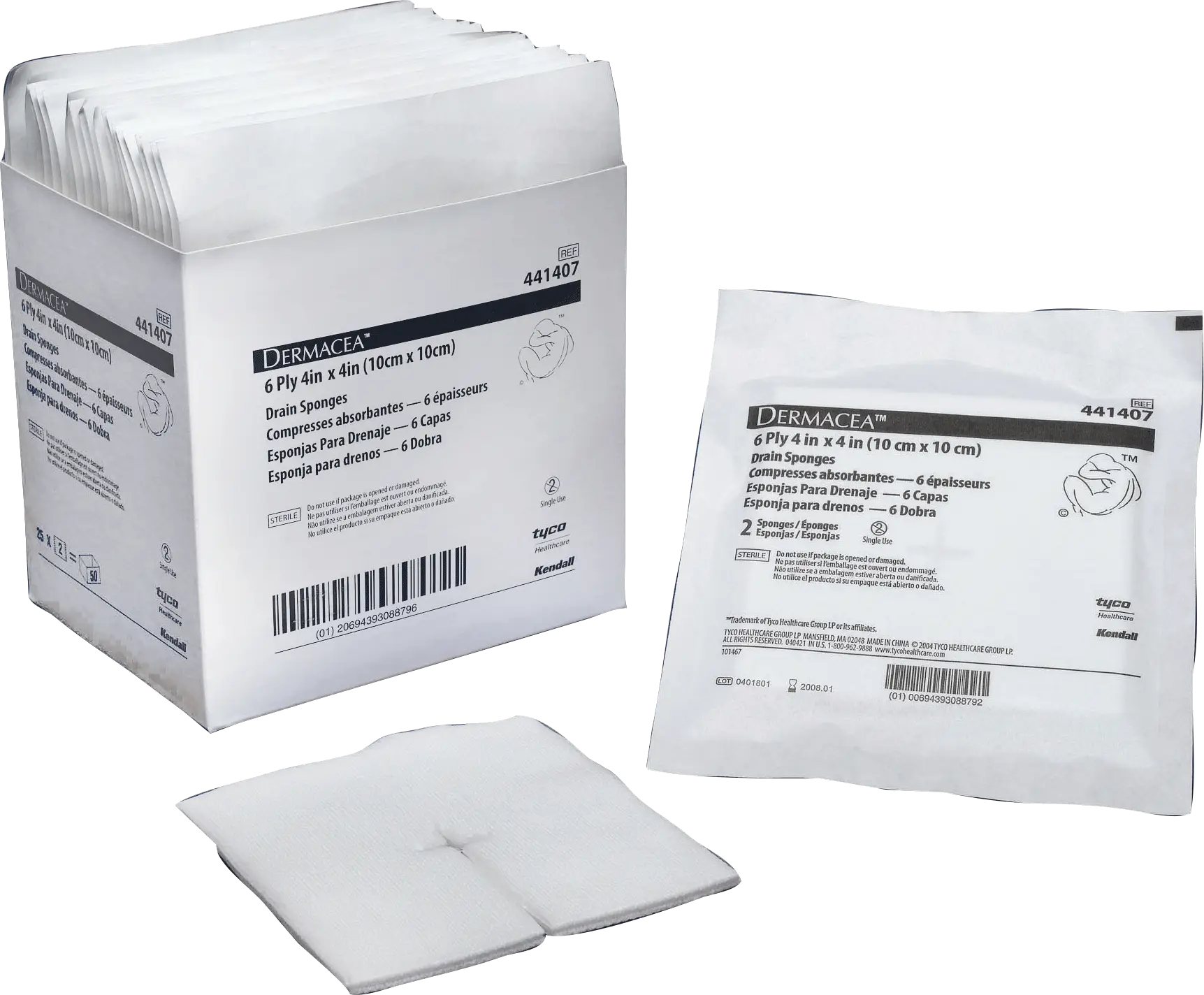 Cardinal Health Non-Woven Drain Sponge 4x4 inch