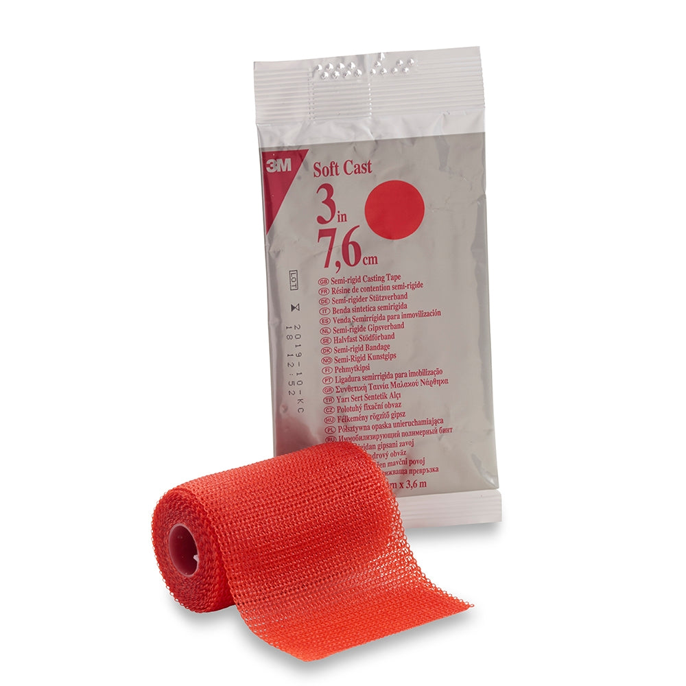Scotchcast Soft Casting Tape, 3 Inch x 4 Yard, Red