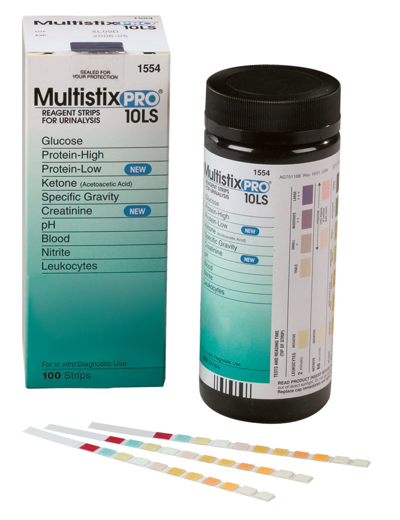 Multistix® Urinalysis Reagent Strips - 100 per Bottle