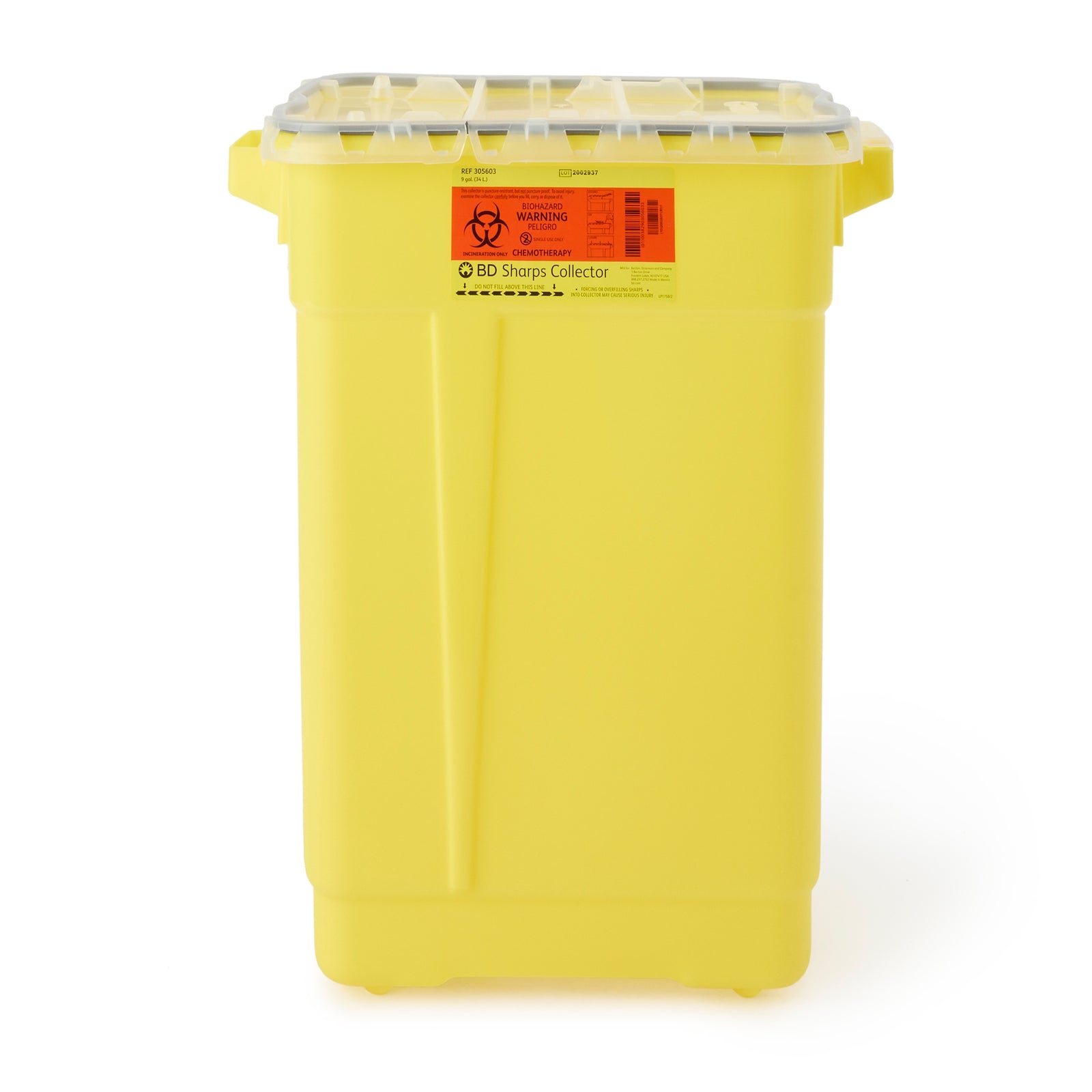 Becton Dickinson Chemotherapy Waste Container, Yellow