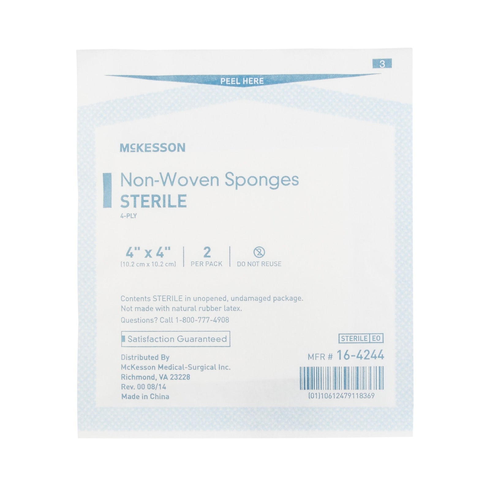 McKesson Nonwoven Sponge 4x4 Inch Sterile