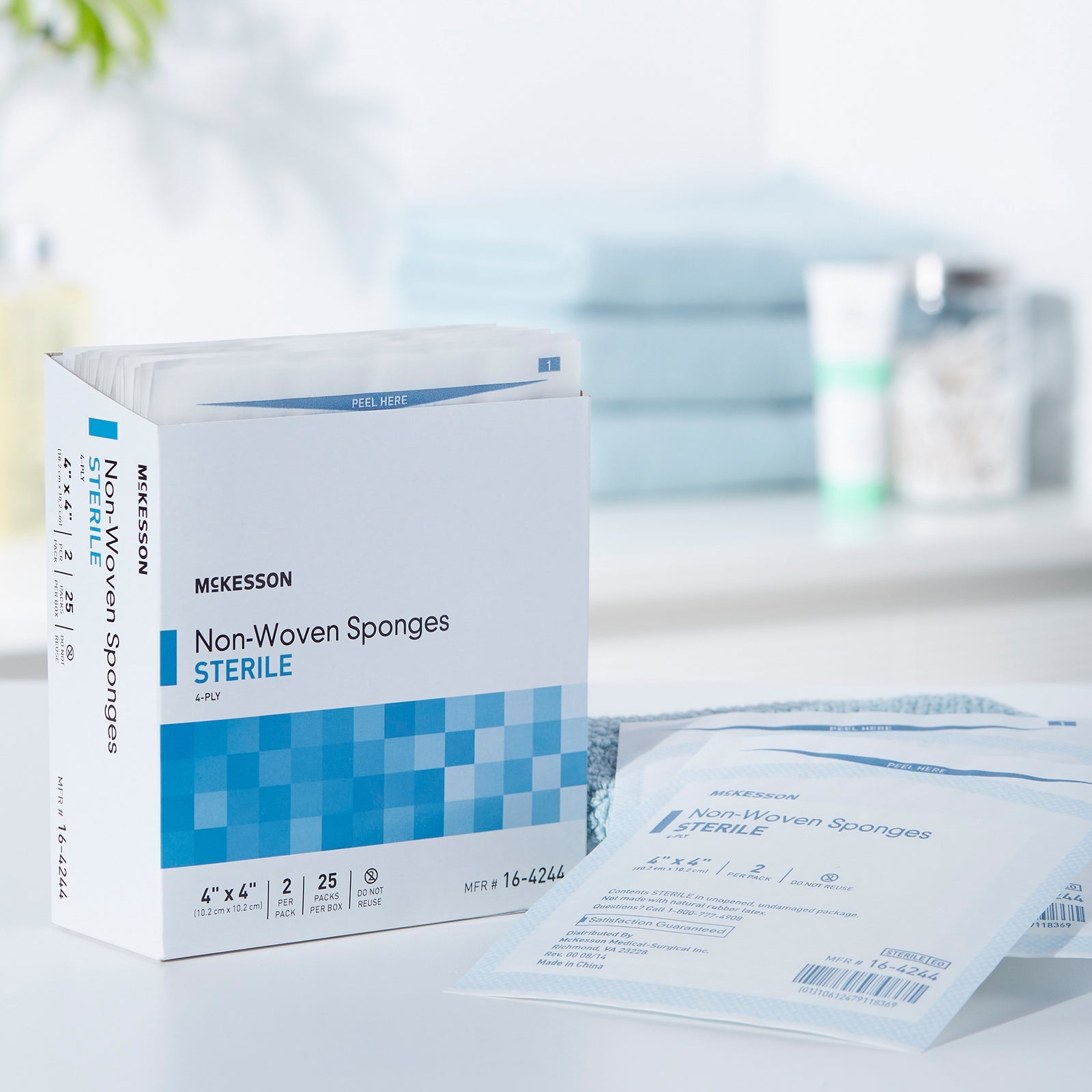 McKesson Nonwoven Sponge 4x4 Inch Sterile