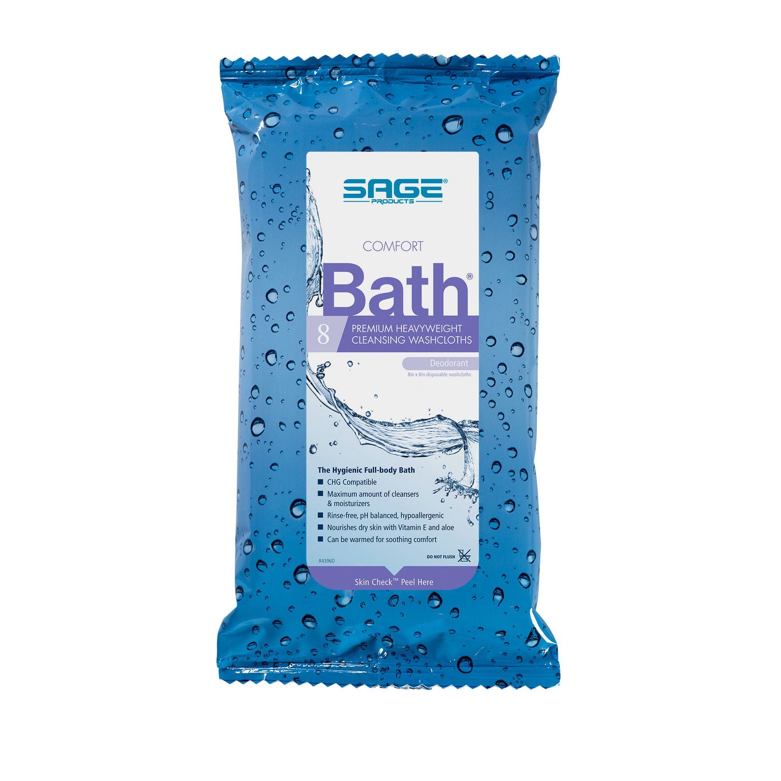 Sage Comfort Bath Premium Heavyweight Cleansing Washcloths, Deodorant