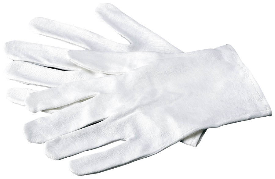 Soft Hands™ X-Large Cotton Infection Control Gloves - White, Wrist Length