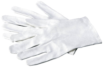 Soft Hands™ X-Large Cotton Infection Control Gloves - White, Wrist Length