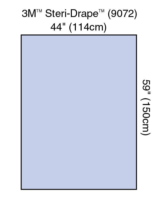 3M Steri-Drape Surgical Drape 9072, 44 x 59 Inches