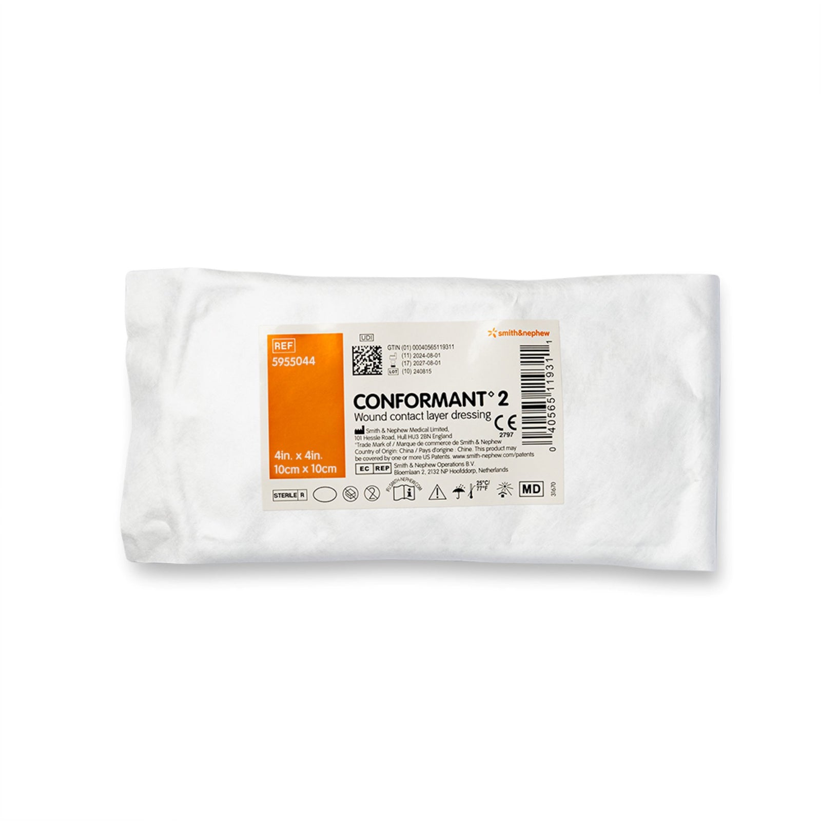 Conformant 2 Wound Contact Layer Dressing 4 x 4 Inch