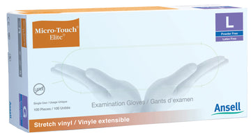 Micro-Touch Elite Small Vinyl Exam Gloves - Case of 1000