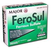 Ferrous Sulfate Iron Supplement Tablets 325 mg 1000 Count