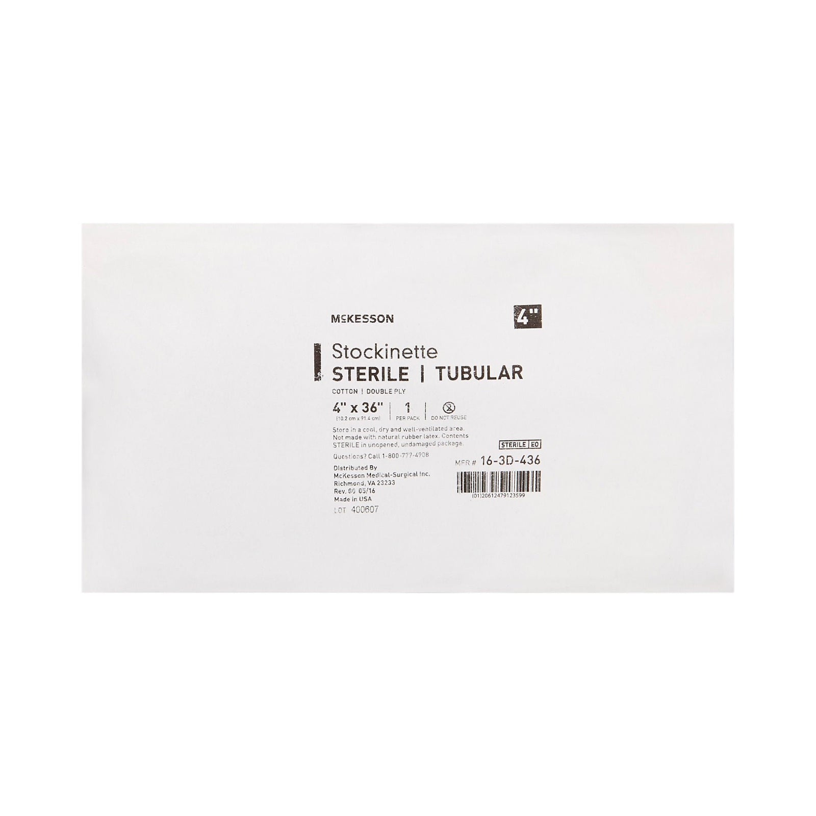 McKesson Double-Ply Sterile Cotton Tubular Stockinette, 4" x 36"