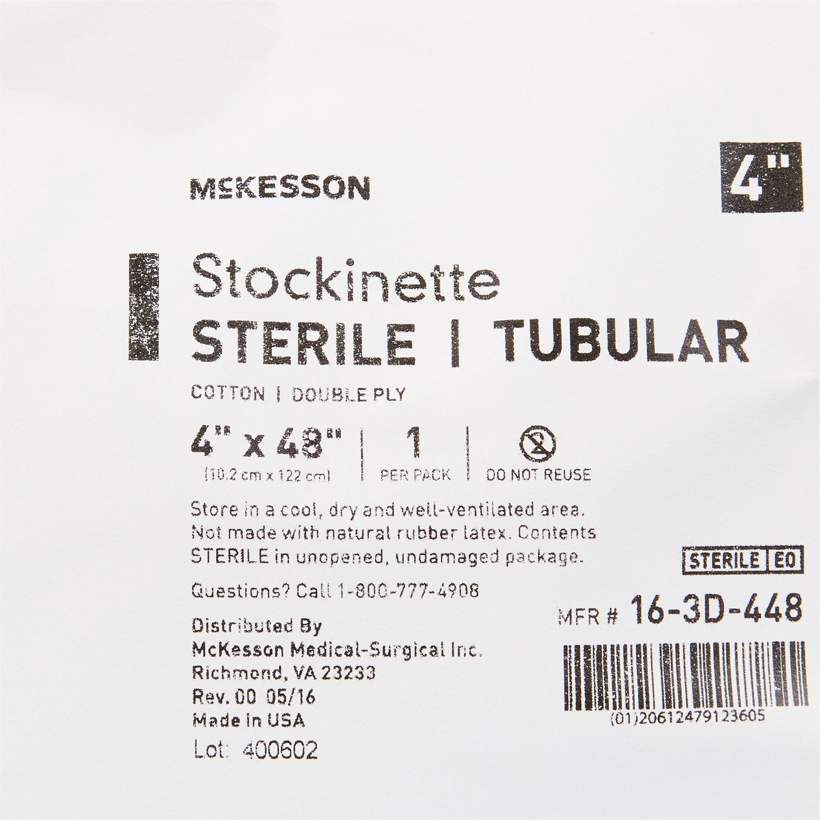 McKesson MedSurg Stockinettes Tubular 2 Ply Str
