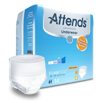 Attends Pull On Absorbent Underwear X-Large with Tear Away Seams