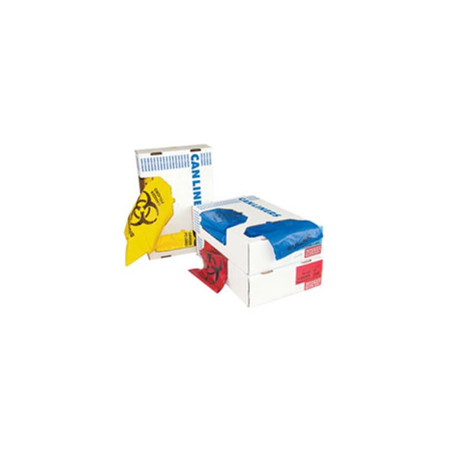 RJ Schinner Biohazard Bag, Red, 30 x 36 Inch, 20-30 Gallon, 1.3 Mil