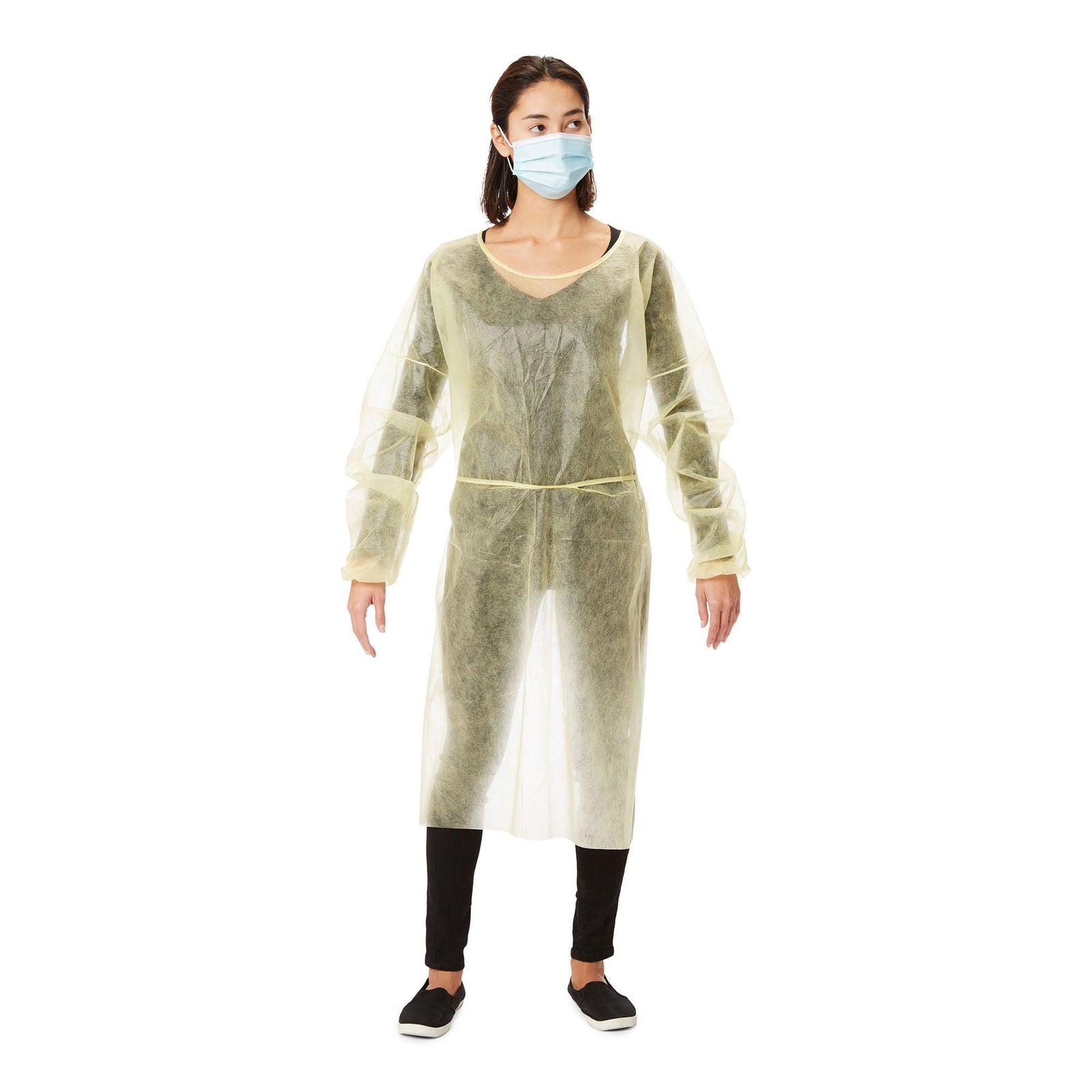 McKesson ISO Open Elastic Cuff Isolation Gown, Yellow