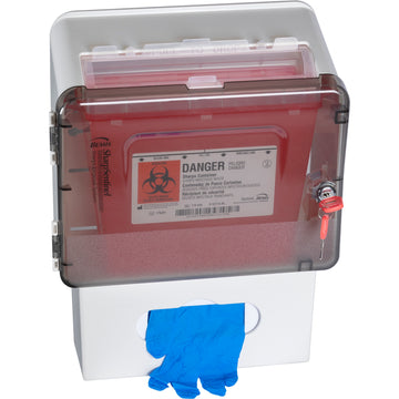 White Plastic Glove Box Holder 4 x 6 x 12 Inches