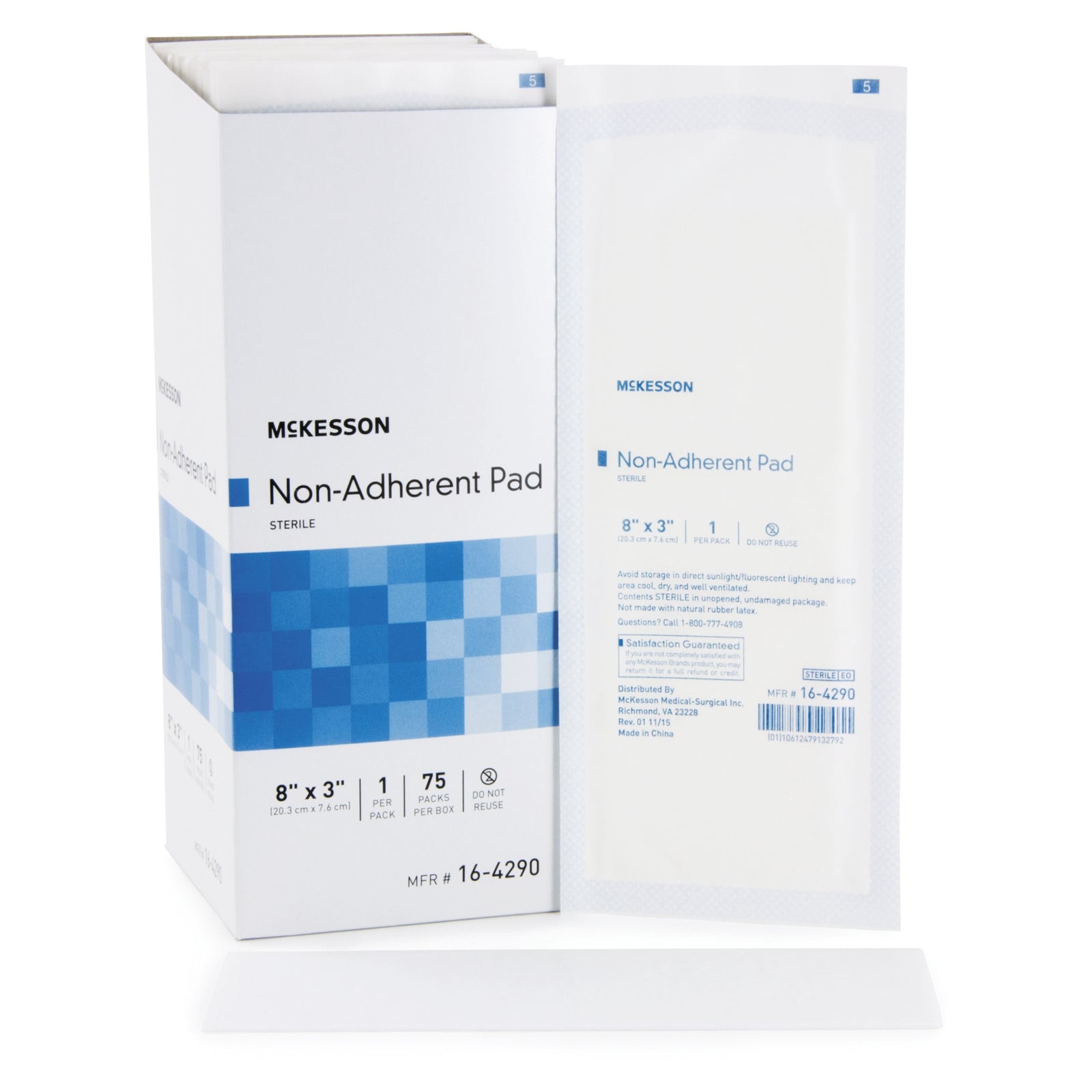 McKesson Non-Adherent Sterile Dressing, 3 x 8 Inch