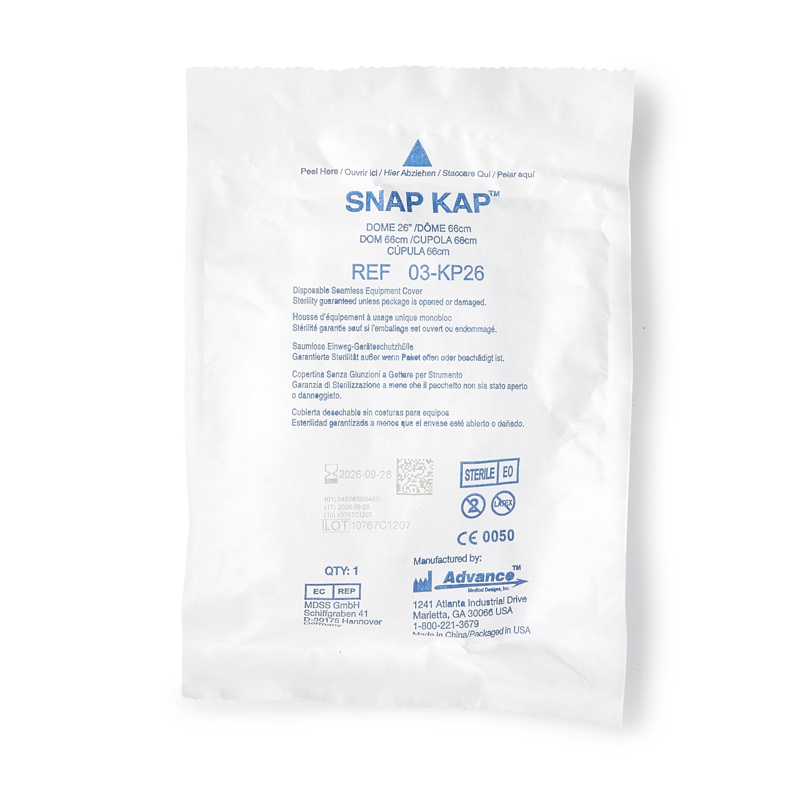 Advance Medical Dome Cover 26 Inch Depth