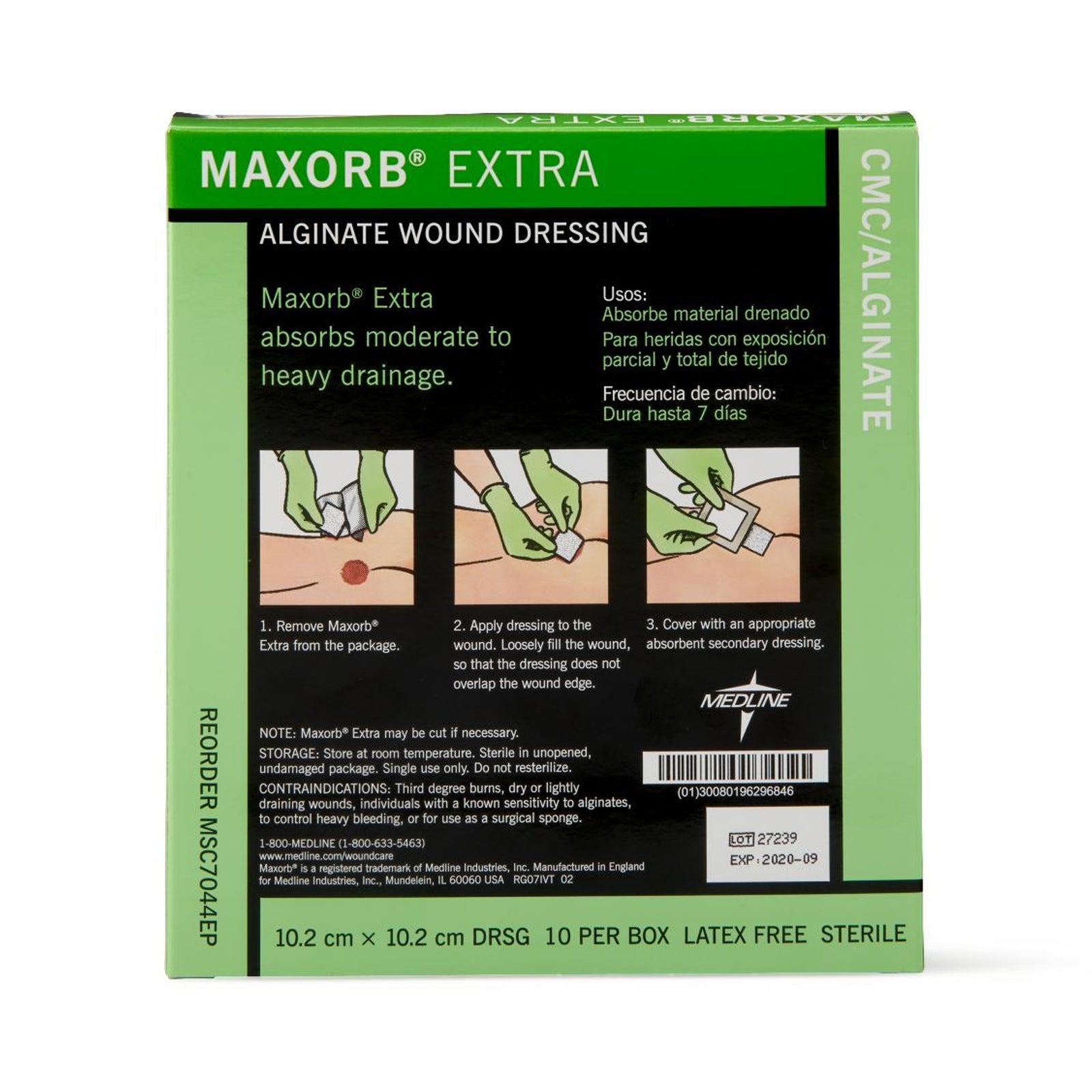 Maxorb Extra Calcium Alginate/CMC Dressing