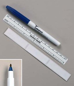 Cardinal Health™ Sterile Skin Marker with Ruler and Labels - Gentian Violet Ink