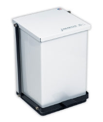 Detecto 16 Quart Red Baked Epoxy Steel Square Trash Can