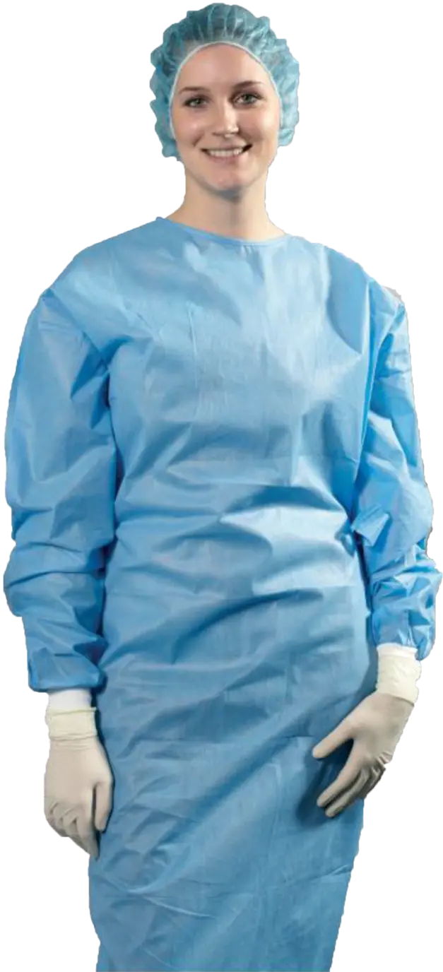 Disposable Nonsurgical Isolation Gown - AAMI Level 3 - Knitted Cuffs