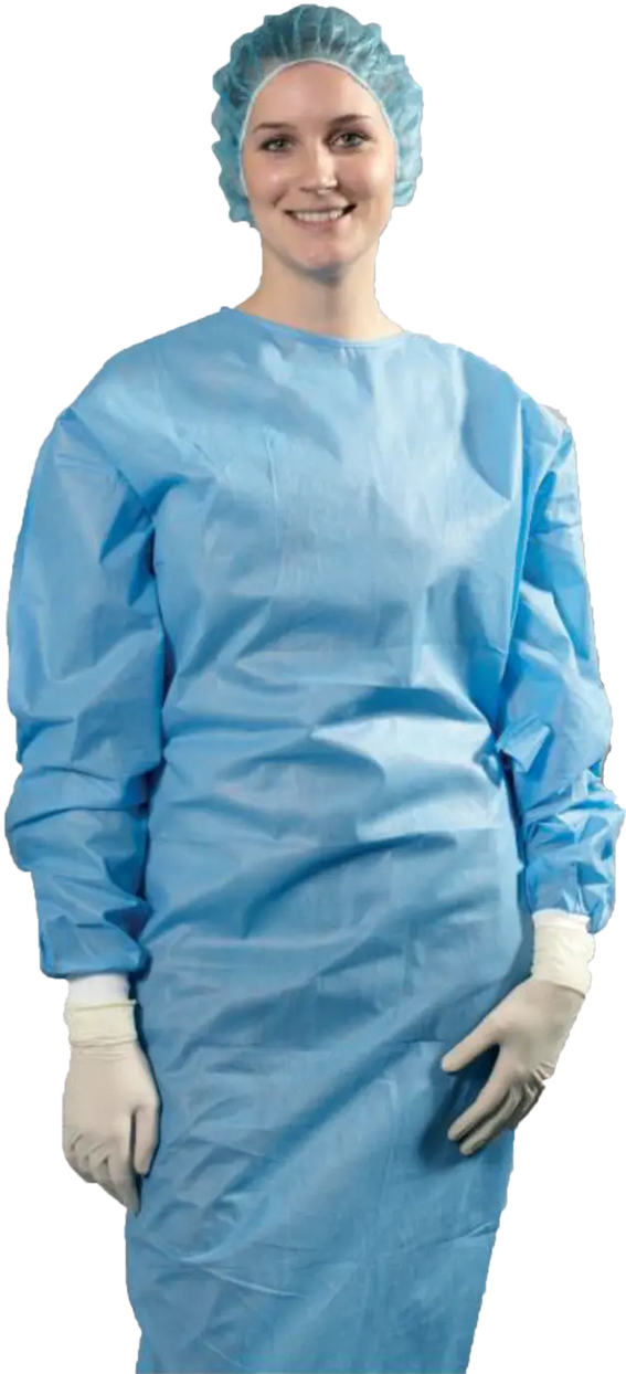 Disposable Nonsurgical Isolation Gown - AAMI Level 3 - Knitted Cuffs