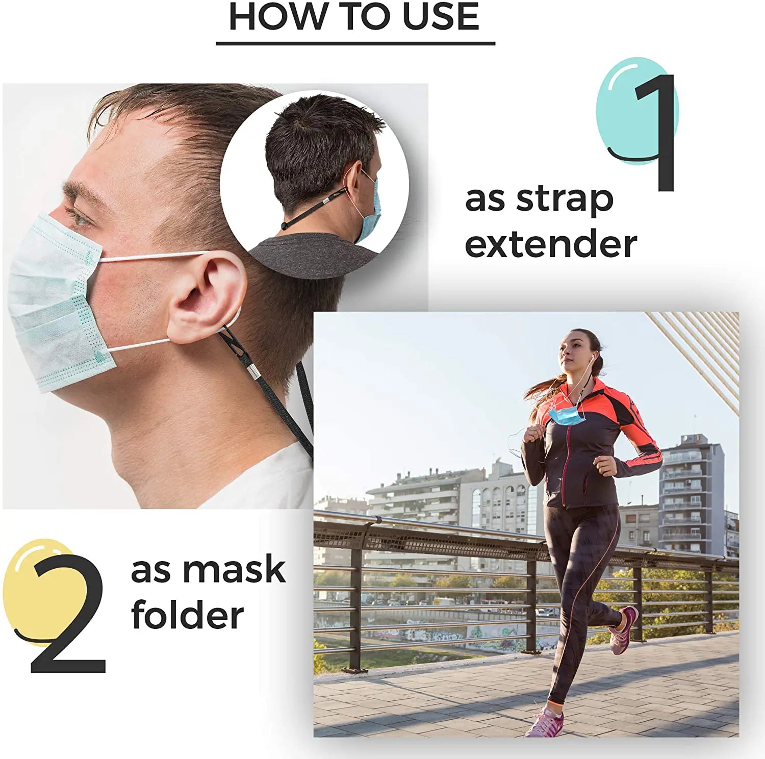 Adjustable Face Mask Lanyard