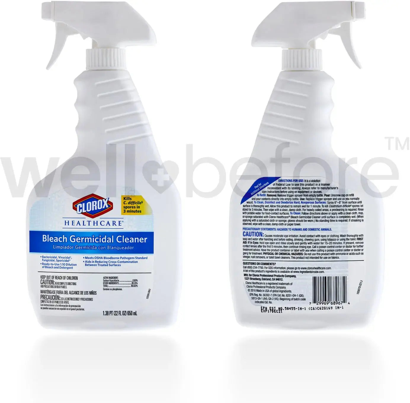 Clorox Healthcare Bleach Germicidal Cleaner Spray