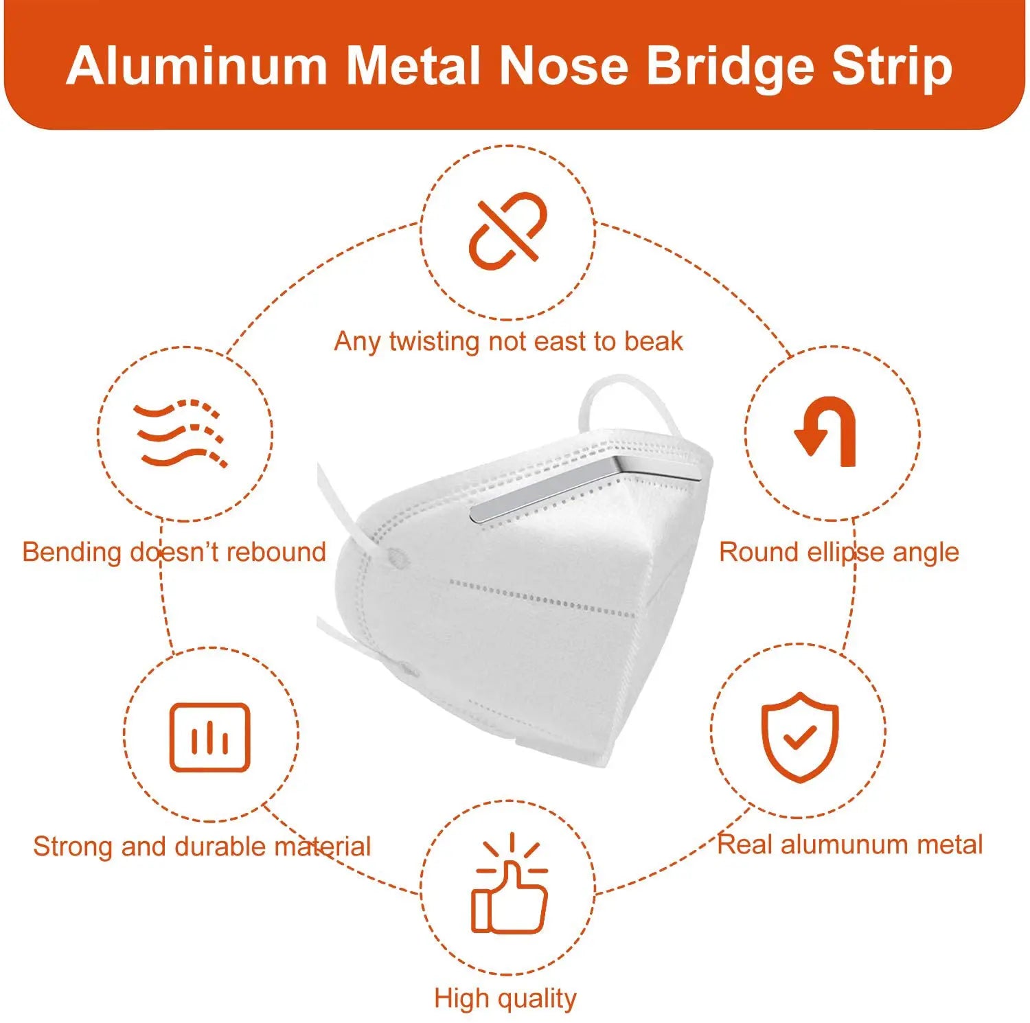 Aluminum Strips Nose Wire Strip Self-Adhesive Masks - 10 pcs