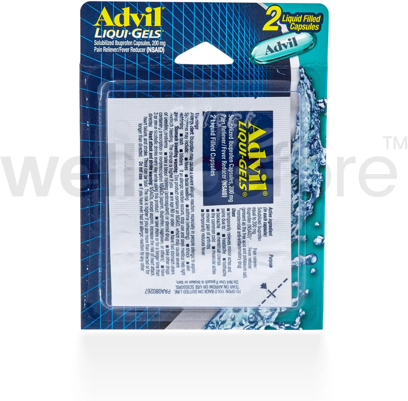 Advil Liqui-Gels, Ibuprofen 200mg, 2 Count - Travel Size