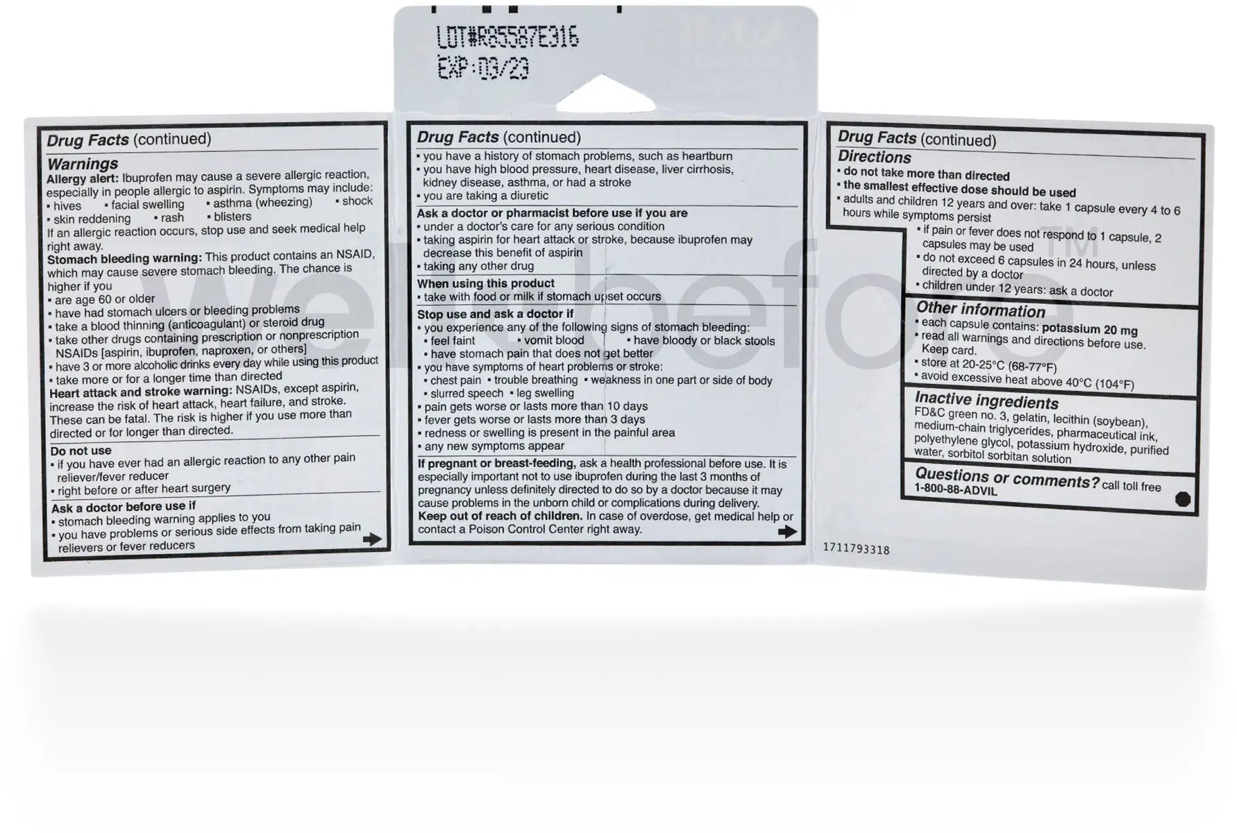 Advil Liqui-Gels, Ibuprofen 200mg, 2 Count - Travel Size