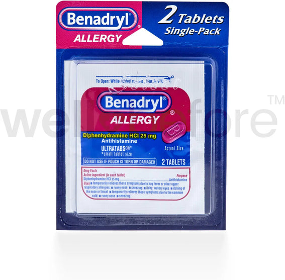 Benadryl Antihistamine Allergy - 25mg - 2 Tablets