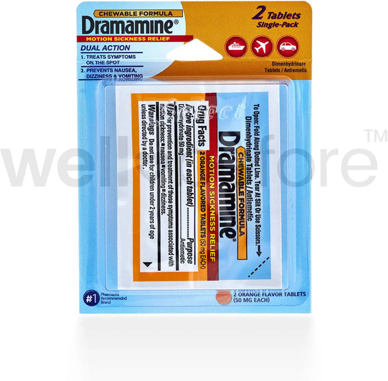 Dramamine Motion Sickness Relief - 2 Tablets