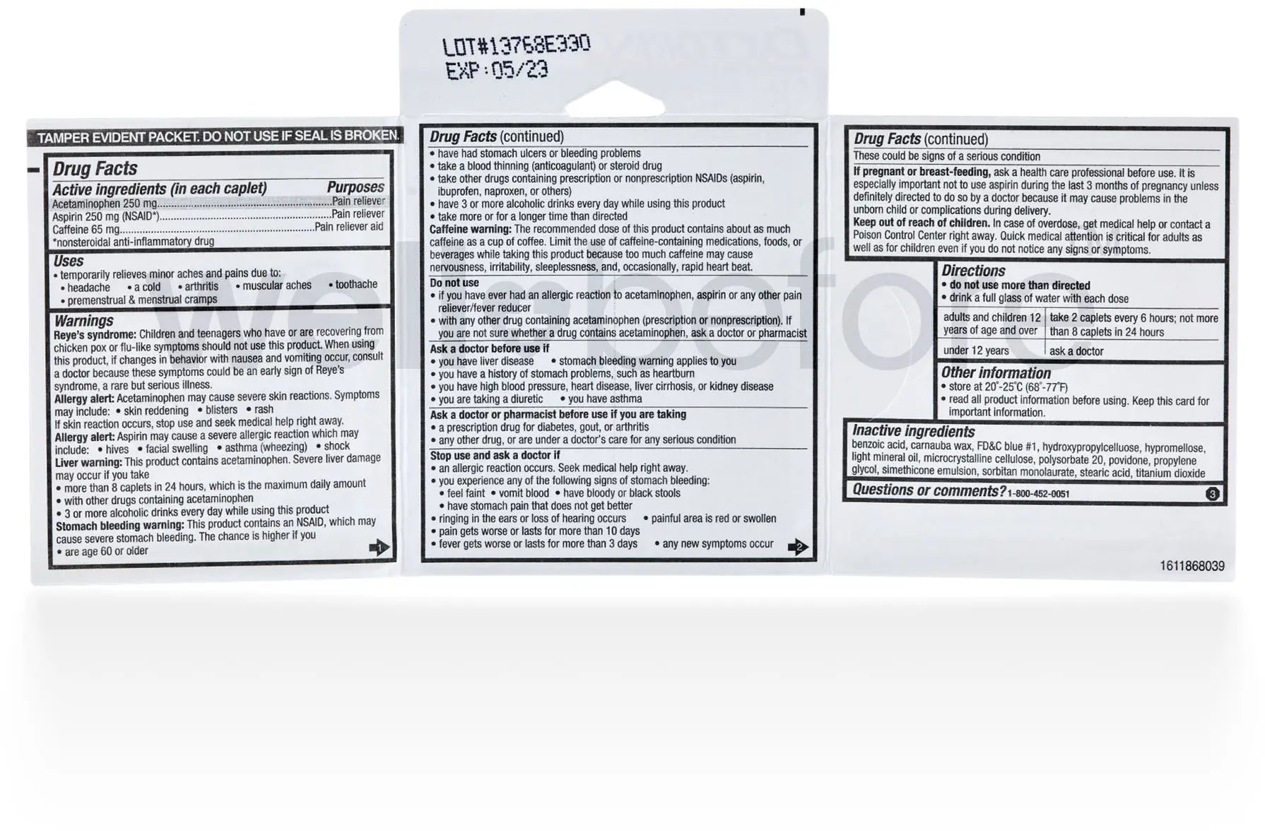 Excedrin, Extra Strength - Single Pack Blister