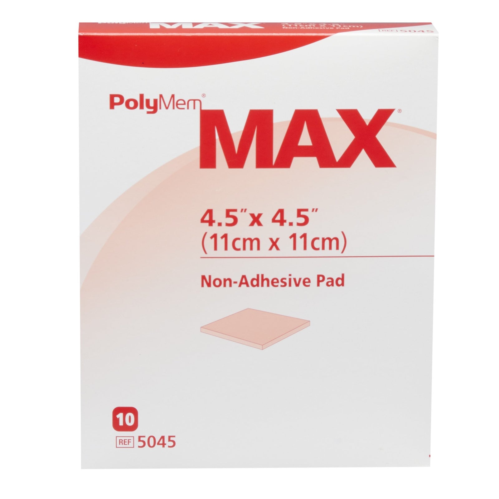 PolyMem Max Foam Dressing 4-1/2 x 4-1/2 Inch Without Border