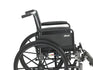 Lightweight Wheelchair Cruiser III 18" Adult 300 lb Capacity Arm Swing-Away/Legrest, Black Upholstery