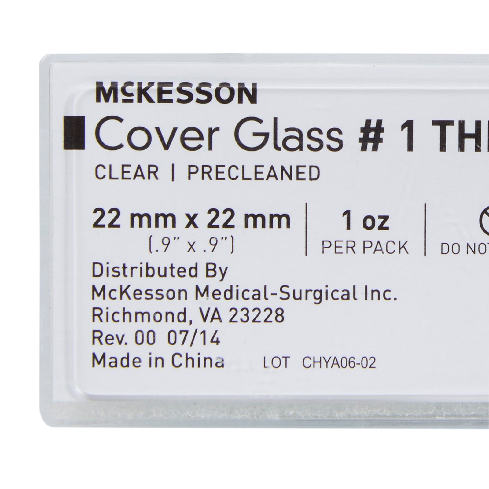 McKesson Microscope Cover Glass