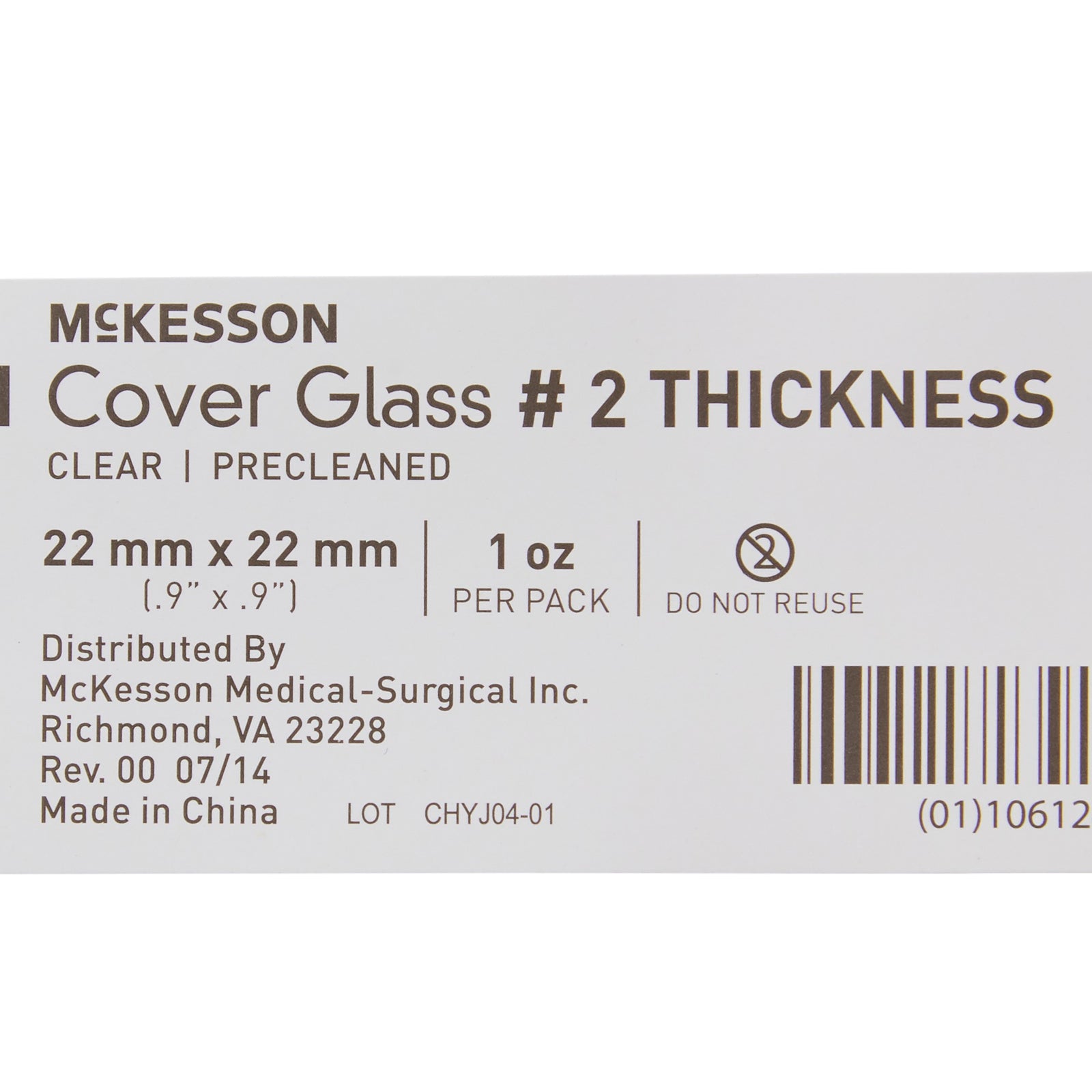 McKesson Microscope Cover Glass