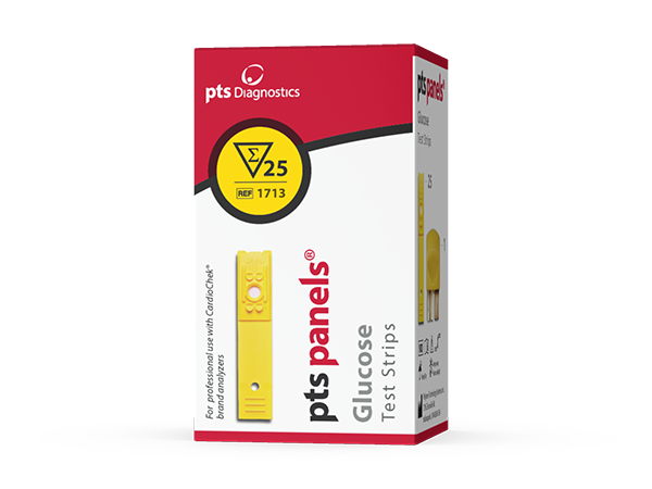 PTS Panels Glucose Test Strips for Cardiochek PA Analyzer - 25 Tests
