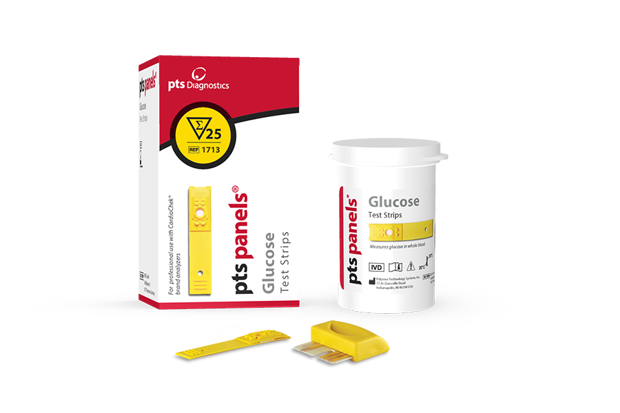PTS Panels Glucose Test Strips for Cardiochek PA Analyzer - 25 Tests