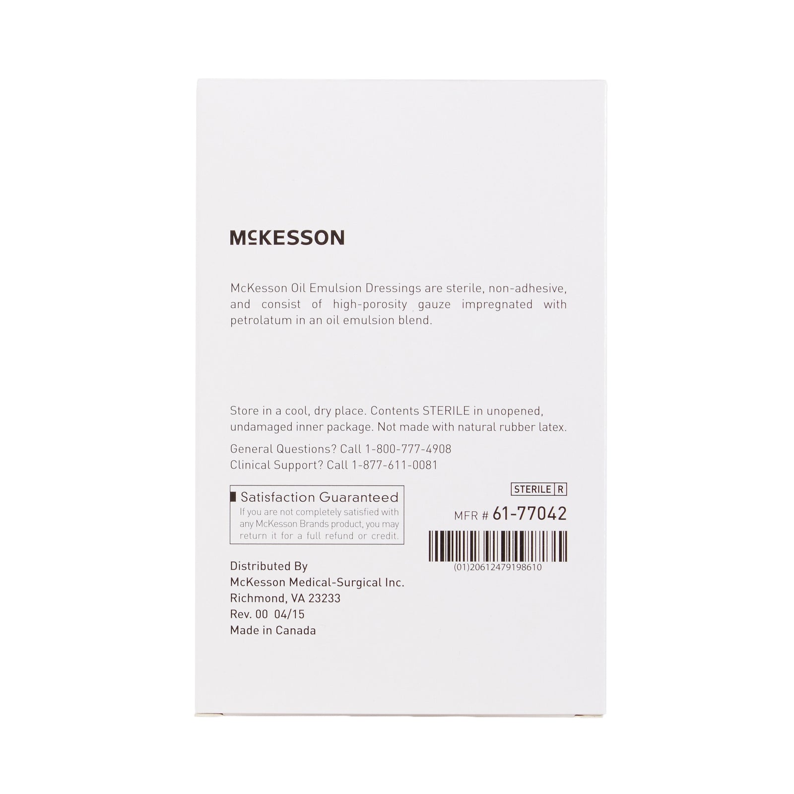 McKesson Oil Emulsion Impregnated Dressing 3 x 8 Inch Sterile