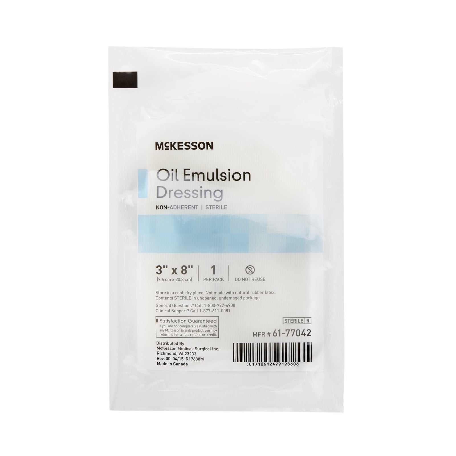 McKesson Oil Emulsion Impregnated Dressing 3 x 8 Inch Sterile
