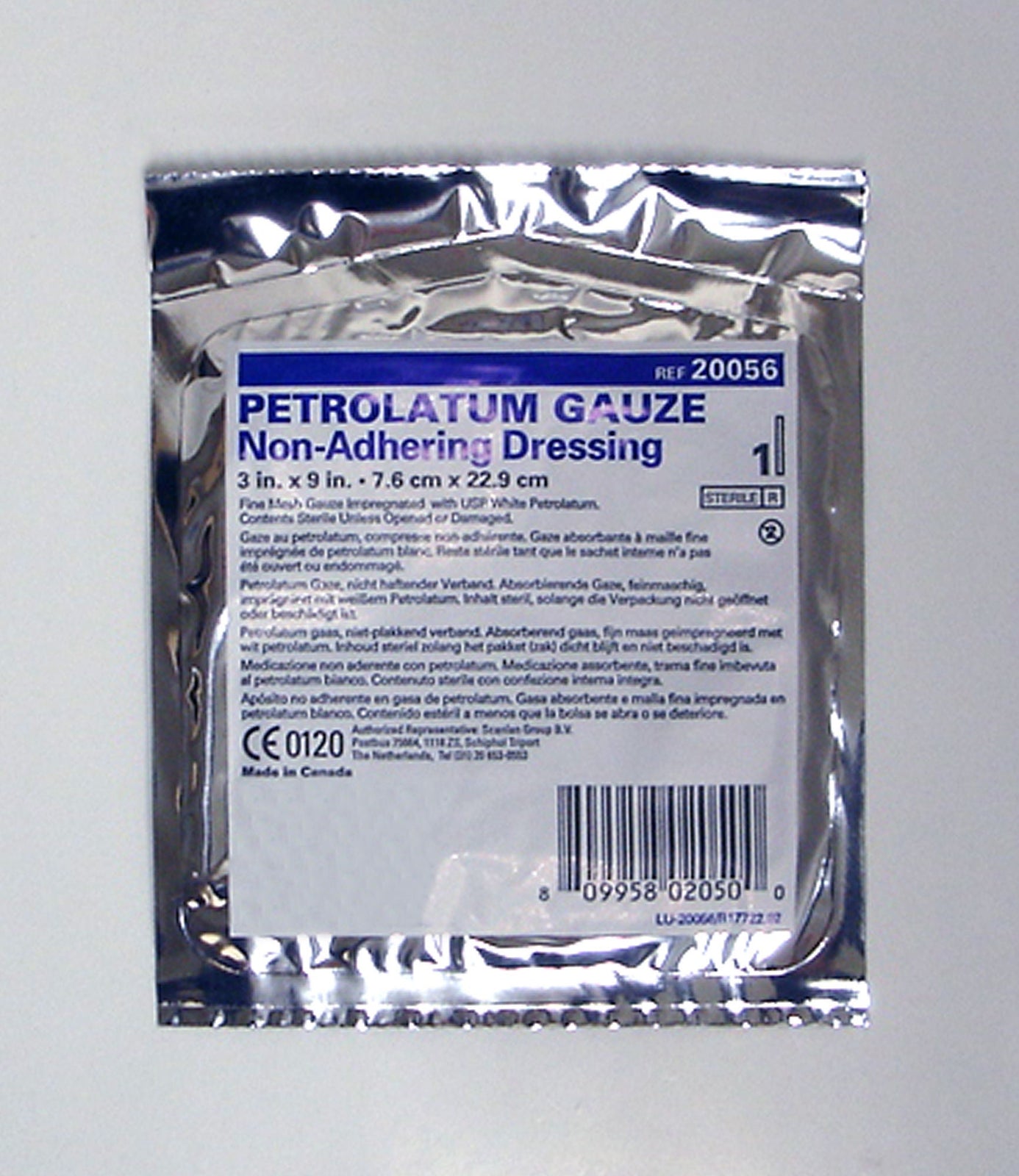 McKesson Petrolatum Gauze Dressing, 1 x 8 Inch, Sterile