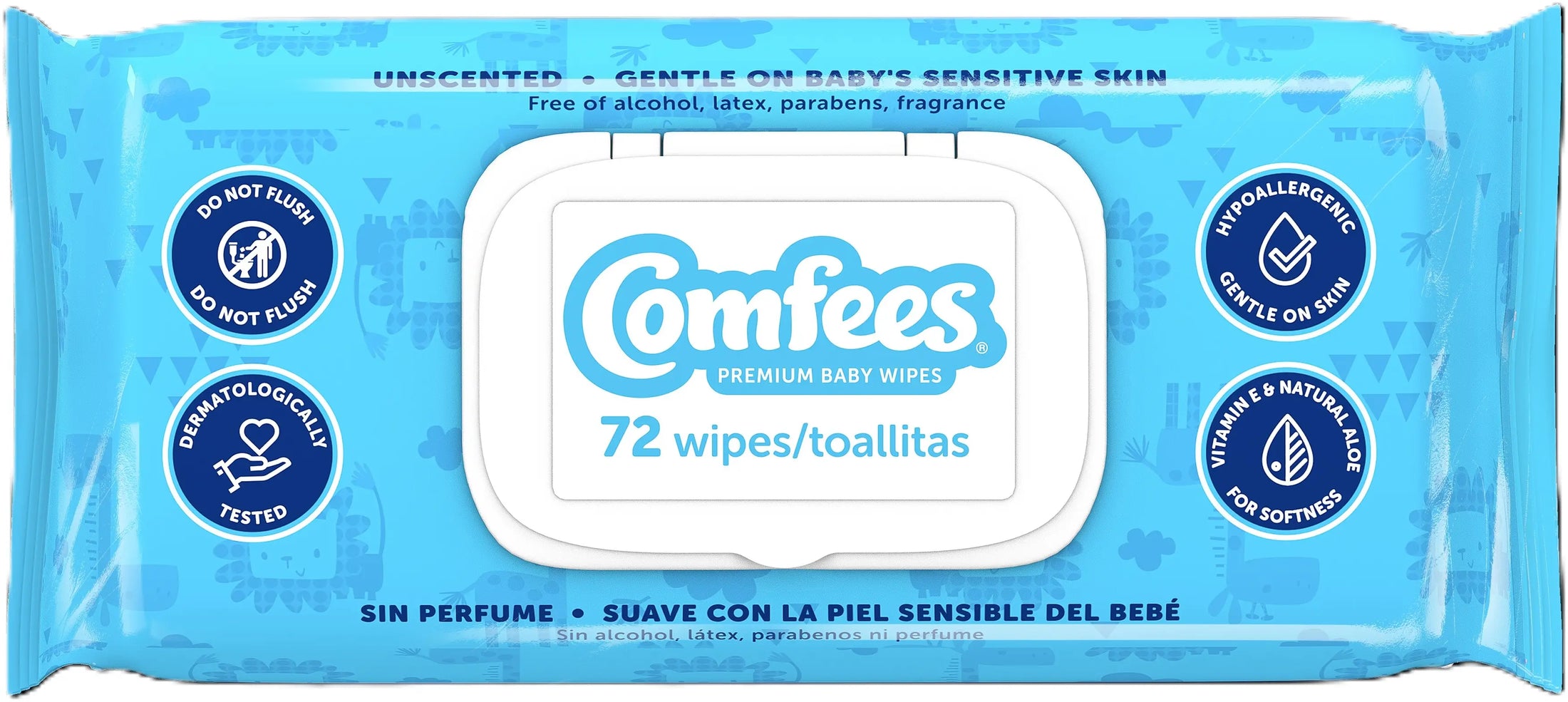 Attends Unscented Baby Wipes, 72 Count