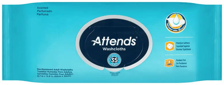 Attends Adult Washcloth Large 8" x 12.5"