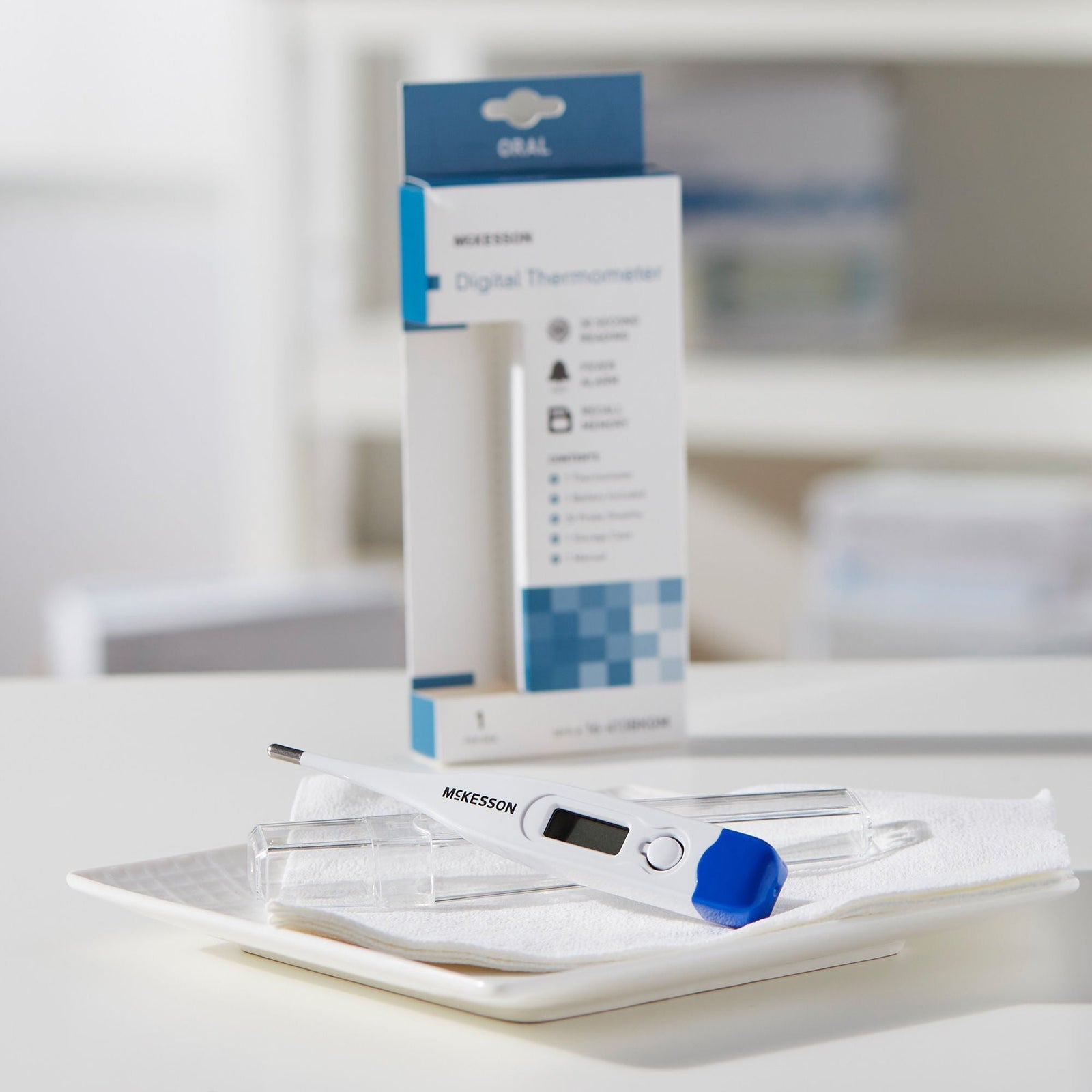 McKesson 16-413BKGM Digital Oral Thermometer Kit